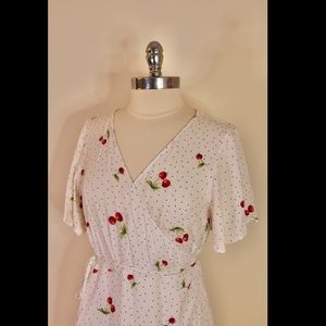 Cherry wrap dress